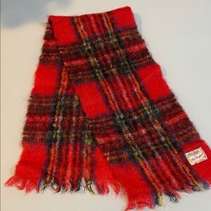 Vintage classic tartain mohair short scarf Glentana Scotland